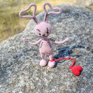 Crochet pattern: Voodoo bunny in love toy PDF Language English image 4