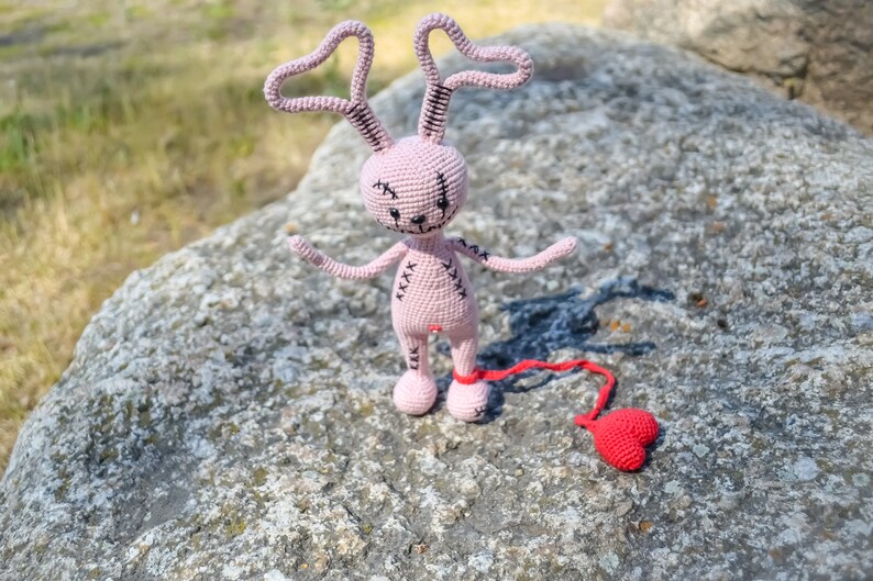 Crochet pattern: Voodoo bunny in love toy PDF Language English image 4