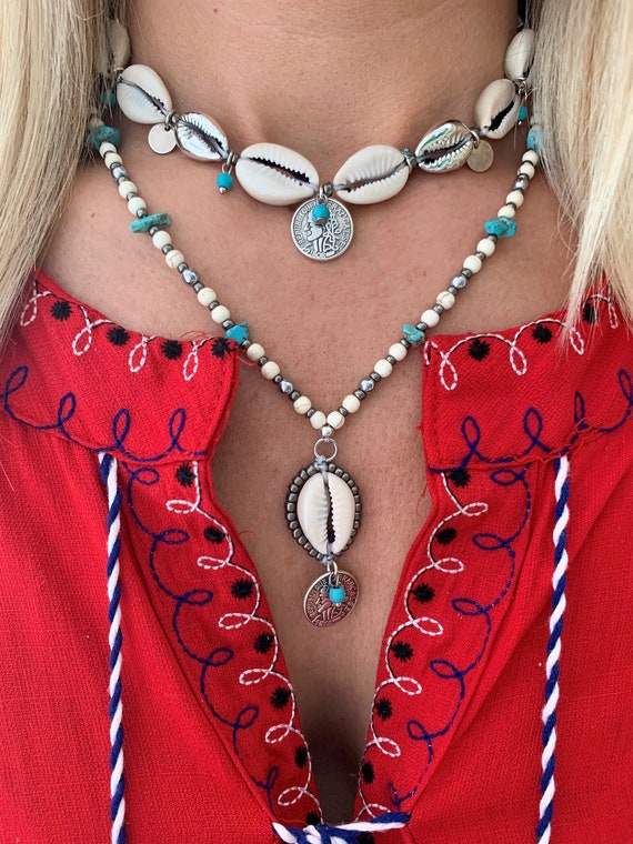 Ensemble De 3 Colliers Superposables En Coquillages Cauris Dorés - Style Bohème Chic - Neuf Avec étiquettes