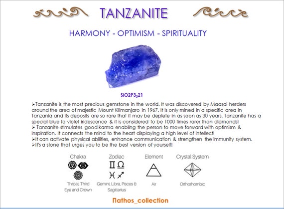 Tanzanite Gemstone Necklace Tanzanite Jewelry December