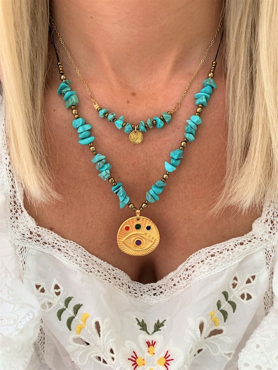 Greek turquoise best sale jewelry