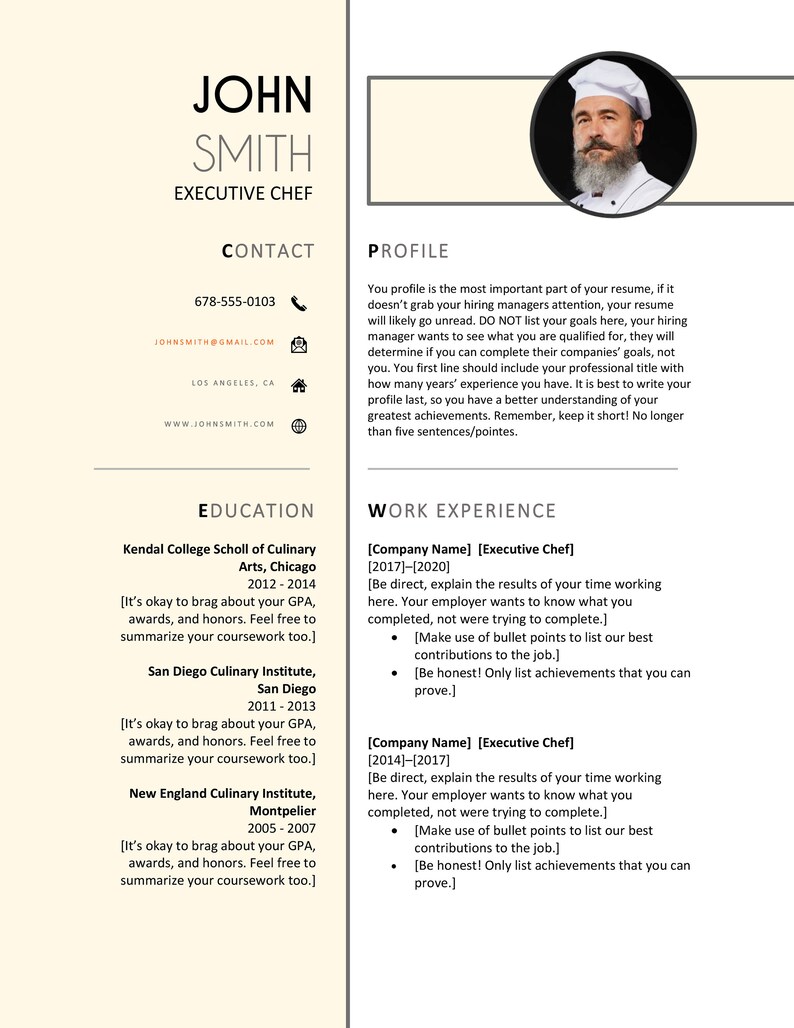 Modern Resume Template Pages Manager Resume Template Word Hospitality 