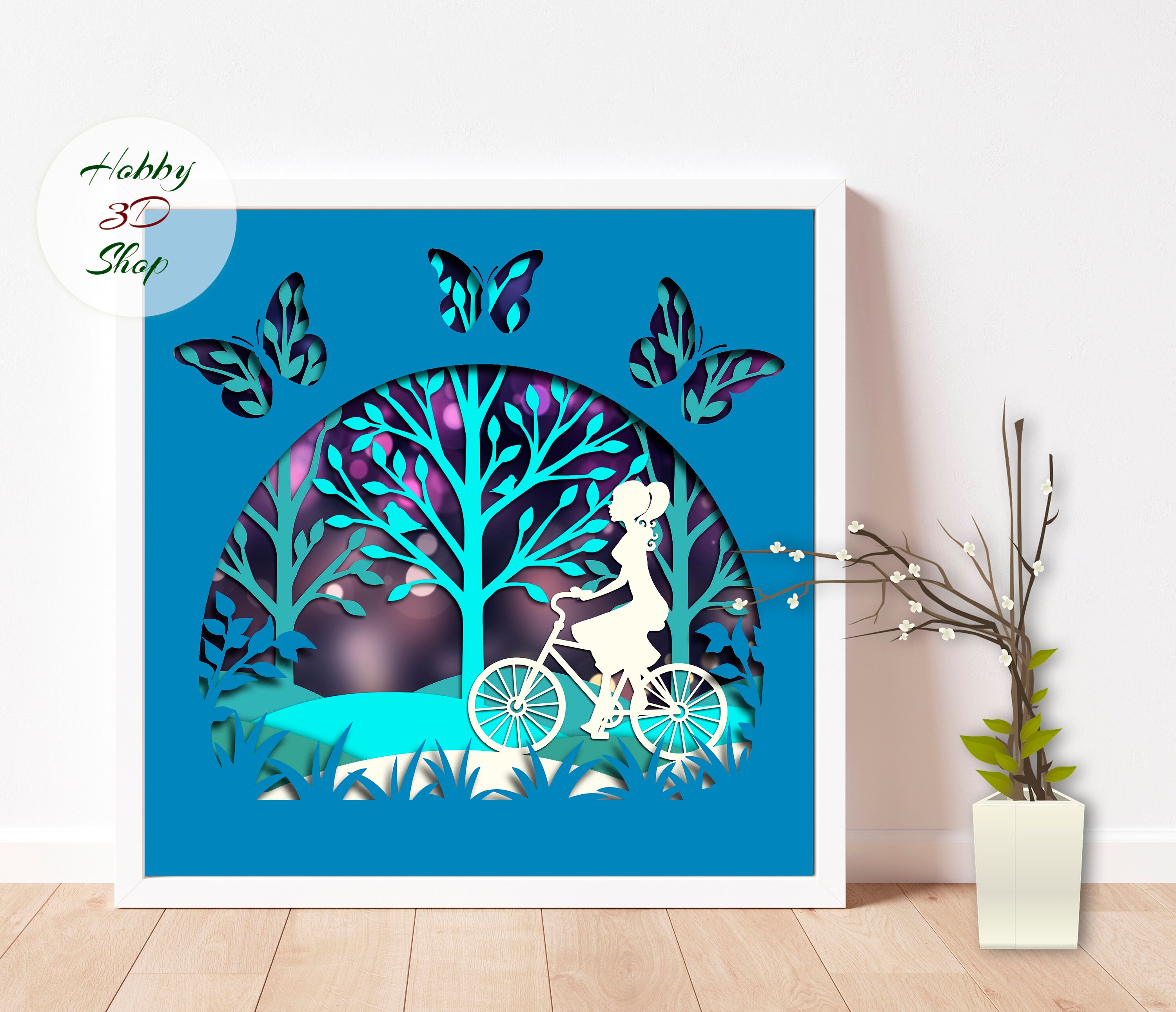 Shadow Box SVG Box Frame SVG Layered Paper Cut File Etsy