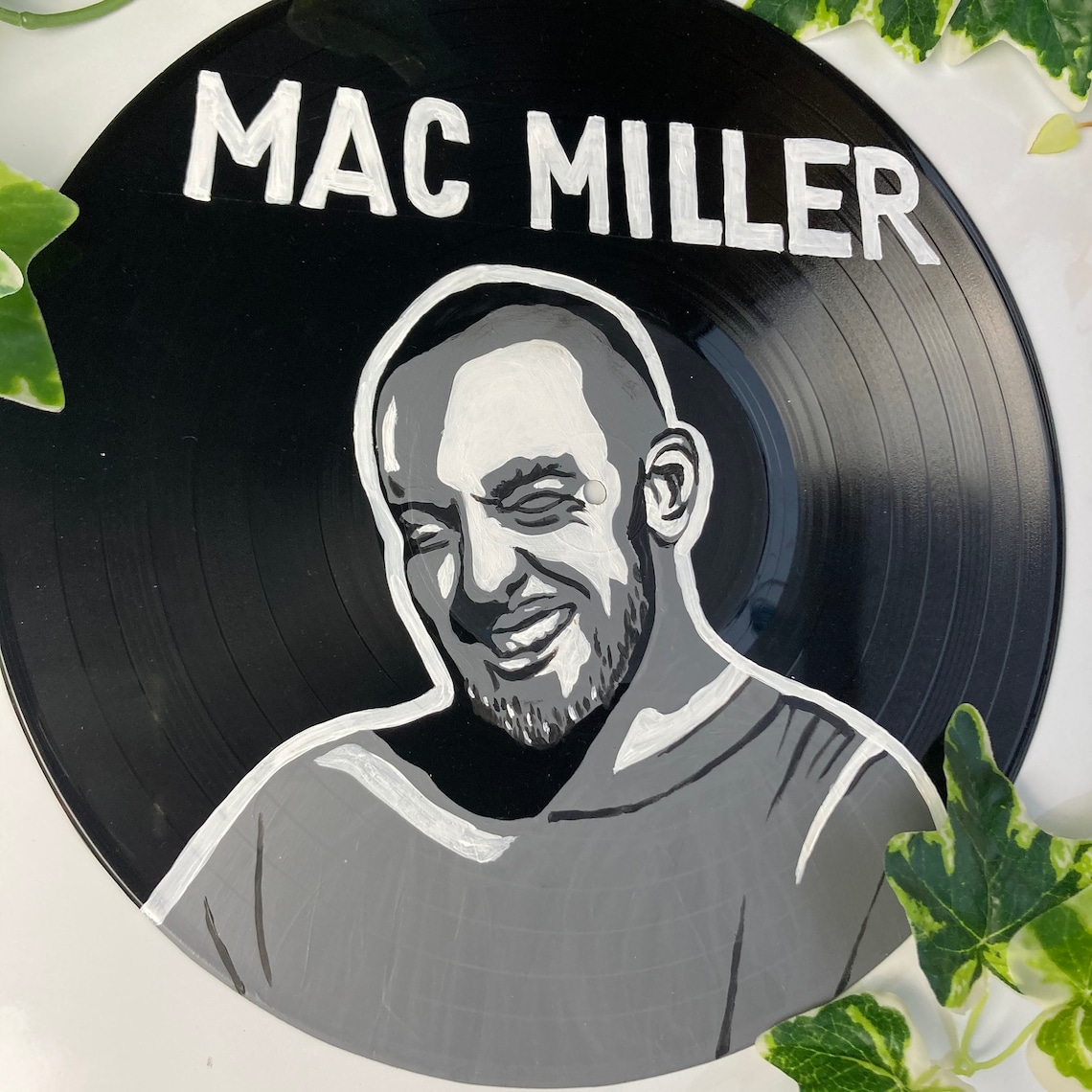 HandPainted Mac Miller Vinyl Record Design Art Handmade Etsy