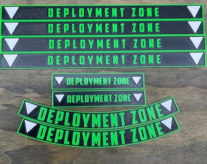 Deployment Zone Markers for use with 10th edition Grimdark Wargame