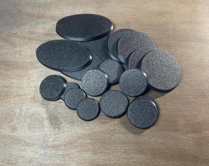 Wargaming Miniature Bases: 25-40mm Circular Tabletop Bases