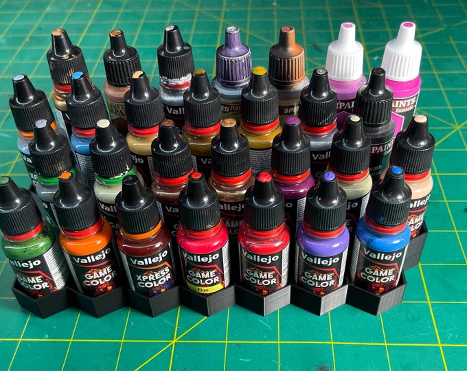Vallejo, Army Painter, Reaper Compatible Modular Hex Paint Rack for 17-18ml Dropper Bottles Desktop