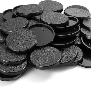 Bases for Miniatures 40K D&D Tabletop 25mm base 28mm base 32mm base 40mm base oval and more fits standard 2mm magnets.