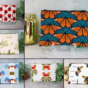 Charley Harper Zipper Pouches: Handmade Coin Purse, Makeup Bag, Pencil Case