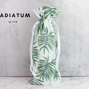 Bolsas de regalo botánicas modernas / Bolsas reutilizables con cordón, ecológicas, para amantes de las plantas, con estampados elegantes. imagen 6