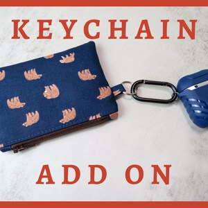 Metal Keychain Attachment Add-on for Zipper Bags | Travel Wallet, Coin Pouch, Wristlet