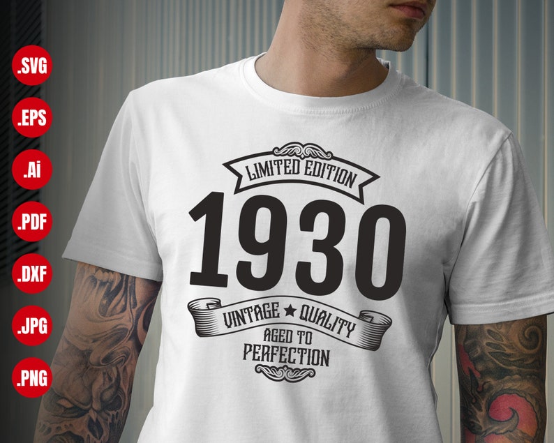 Download Limited Edition 1930 Aged To Perfection Svg Design 90th | Etsy