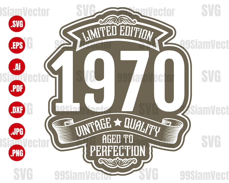 Download Limited Edition 1970 Aged To Perfection Svg Design 50th | Etsy