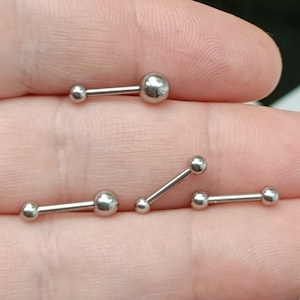 Orecchino a sfera, semplice sfera in acciaio, elica, trago, cartilagine, acciaio chirurgico 316L, gioiello minimalista per piercing al labbro, cartilagine, lobo dell'orecchio