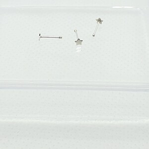 Star nose piercing 925 Sterling Silver L SHAPE Nose piercing nose stud image 6