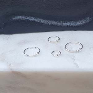 Fake Nose Ring 925 Sterling Silver Cartilage Tragus Belly Septum Piercing
