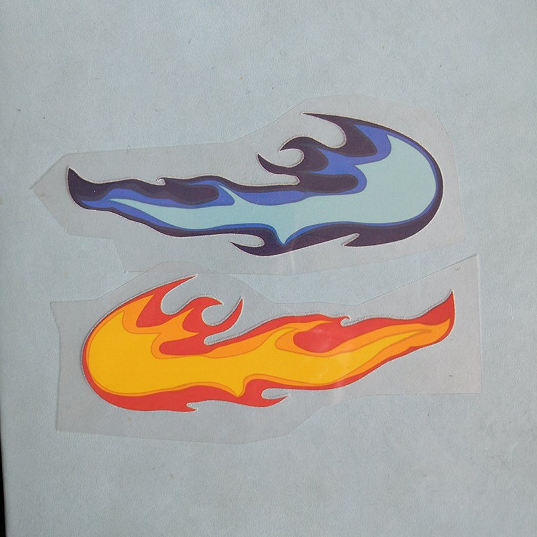 2 Color Iron on Flame for Custom Nike Shoes Perfect HTV Blue Etsy