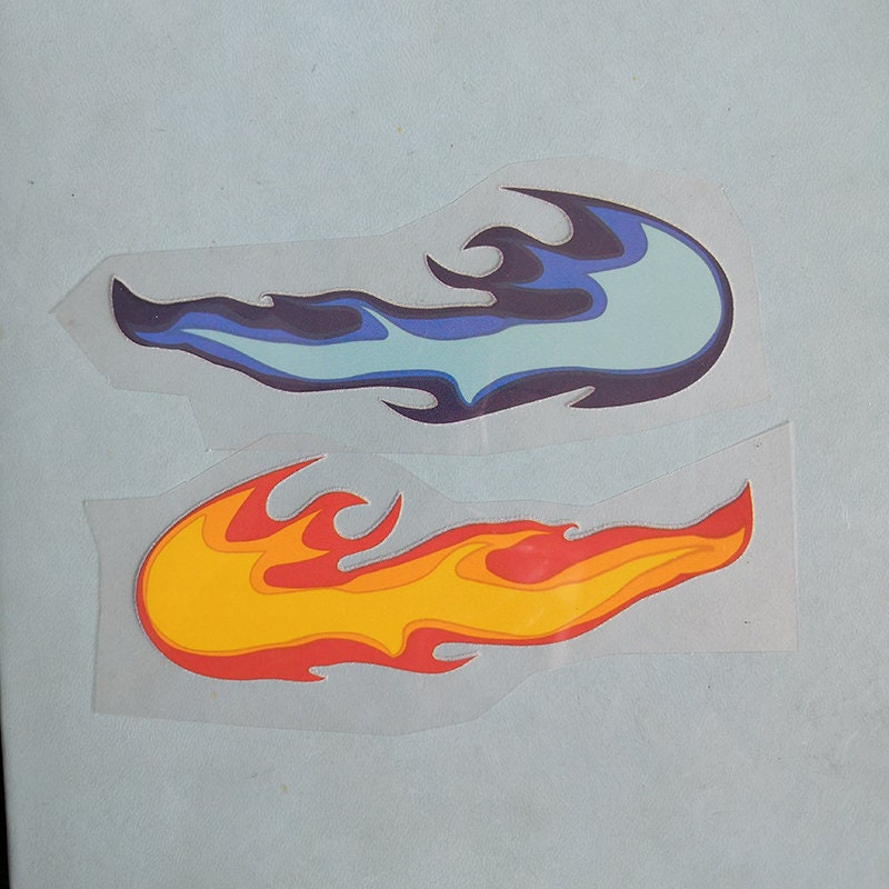 2 Color Iron on Flame for Custom Nike Shoes Perfect HTV Blue - Etsy