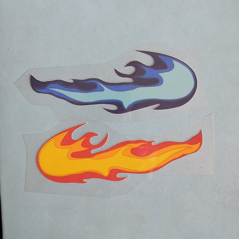 2 Color Iron on Flame for Custom Nike Shoes Perfect HTV Blue - Etsy