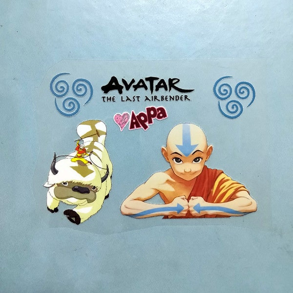 Avatar The Last Airbender Heat Transfer Designs Ready To Press Iron On Stickers For DIY/ Custom Air Force 1/Vans/Converse