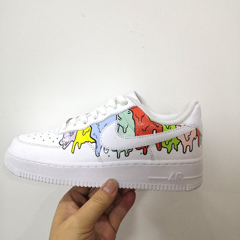 Custom Nike Air Force 1 - LV wrap around swoosh drip - Killer Crep