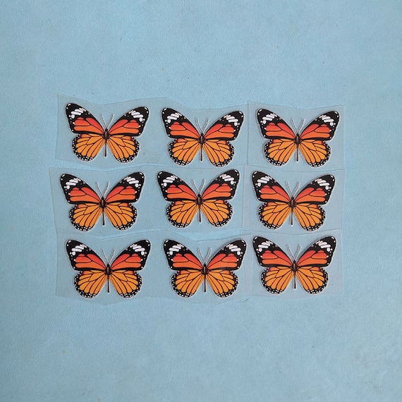 Small Monarch Butterfly Heat Transfer Stickers for Custom Air