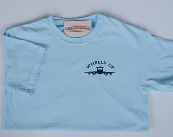Criminal Minds  Inspired Wheels Up Machine Embroidered Short Sleeve T-Shirt