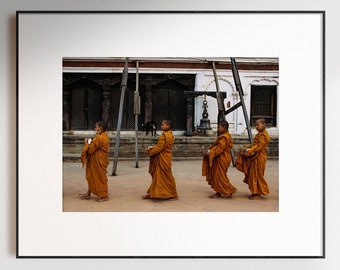 Nepal Buddhist Photography Print, Fine Art Kodak Film Photography, Bhaktapur Nepal Buddhism Travel Photograph