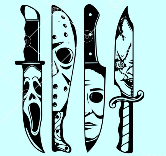 Horror Movie Characters in Knives Svg Michael Myers Horror - Etsy