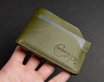 Custom Leather Wallet, Mens Wallet, Minimalist Wallet, Personalized Leather Wallet, Engraved Wallet, EDC Gear, Leather Goods, Slim Wallet