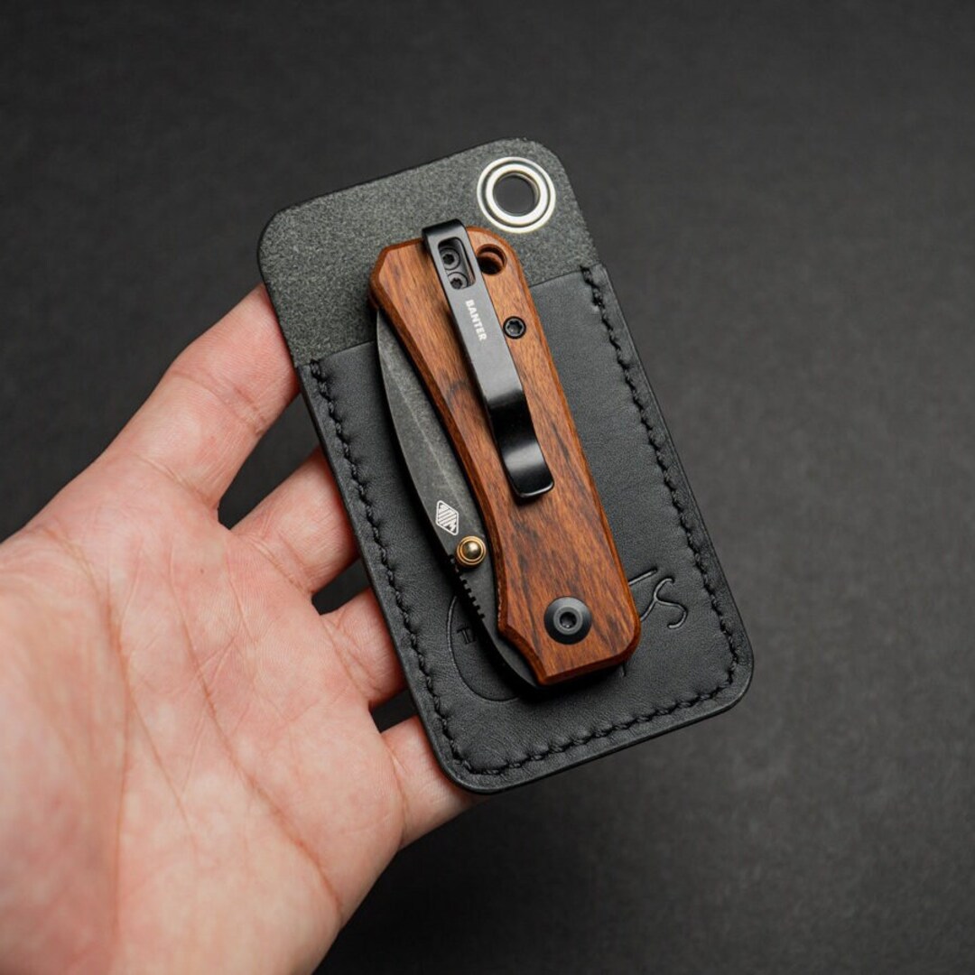 Leather EDC Pocket Knife Slip Build Your Own, Custom Knife Sleeve