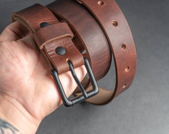 Classic Men's Belt, Personalized Leather Belt, Brown Leather Belt, Luxury Belt, Groomsmen Gift, Gift for Men, EDC Gear, Leather Goods