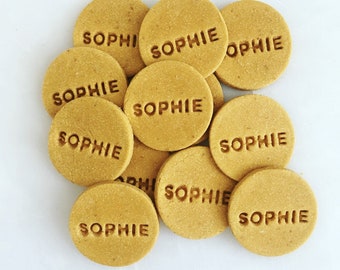 Custom Dog Name Dog Treats - 12 count PLUS bonus treat!