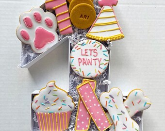 FIRST BIRTHDAY ULTIMATE Dog Treat Birthday Pawty Set!! - Dog Treats Gourmet - Custom Grain Free -