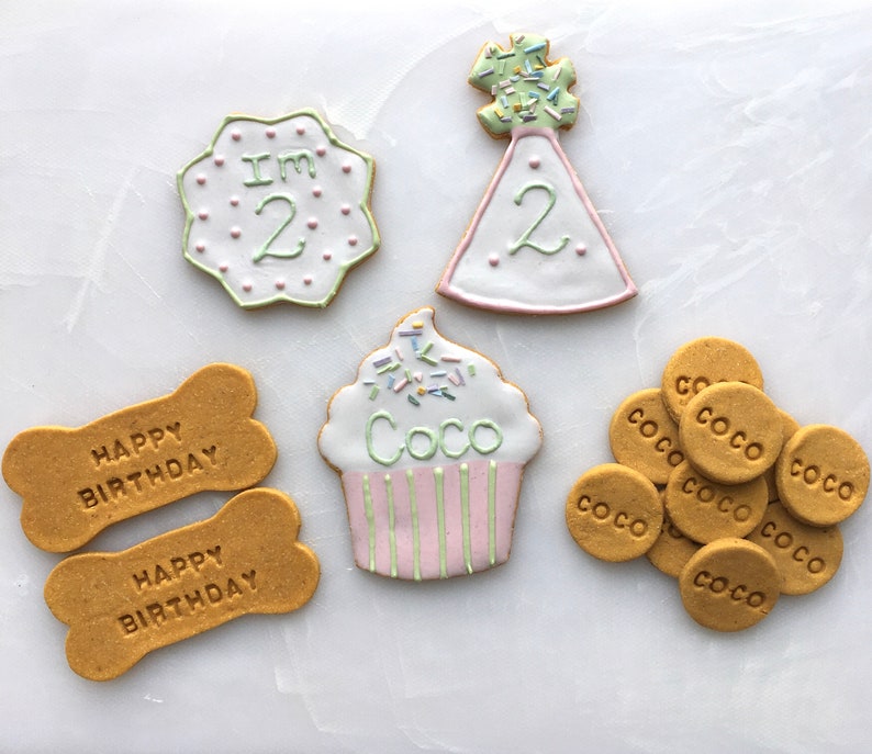 XL Dog Treat Birthday Pawty Set Dog Treats Gourmet Etsy