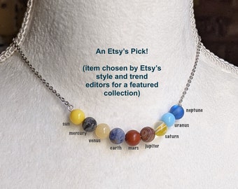 BESTSELLER! Necklace Solar System Planets by STRUNGbyPhyllisAzar