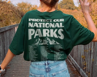 National Parks Tshirt Park Ranger Aesthetic Retro Mountain Graphic Tee Granola Girl Environmental Camping Clothes Forestcore Indie Clothing