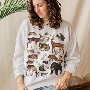 Animal Crew Necks Etsy