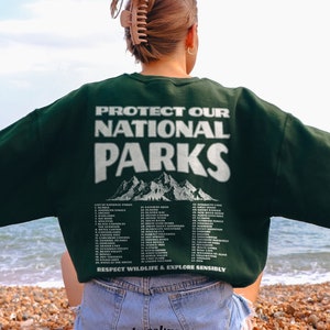 National Parks Crewneck Park Ranger Aesthetic Mountain Sweatshirt Retro Environmental Camping Clothes Forestcore Granola Girl Indie Sweater