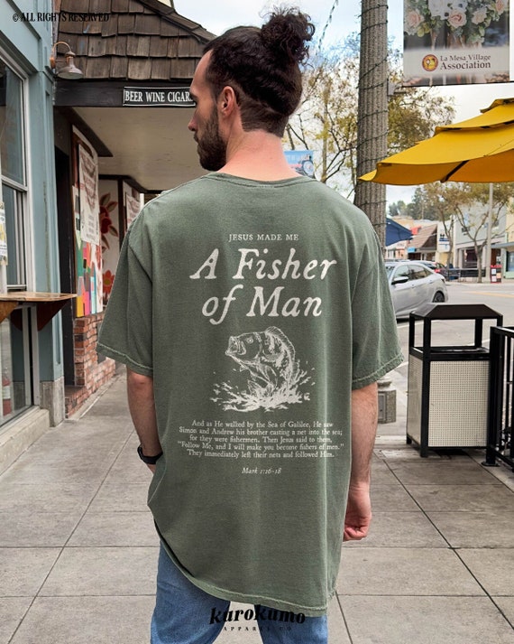 Mark 1 17 Bible Verse Shirt Vintage Fishers of Men Christian Shirt