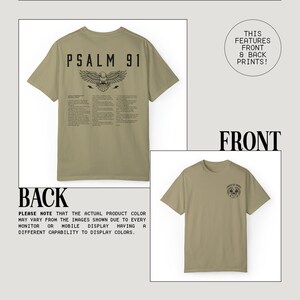 Psalm 91 Bible Verse Shirt Christian Shirts for Men Vintage Faith Based Clothing 90s Rock N Roll Aesthetic Shirt Eagle Indie Graphic Tee Khaki