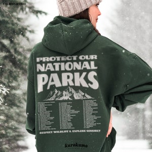 National Parks Hoodie Park Ranger Aesthetic Mountain Sweatshirt Retro Environmental Camping Clothes Forestcore Granola Girl Indie Sweater
