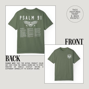Psalm 91 Bible Verse Shirt Christian Shirts for Men Vintage Faith Based Clothing 90s Rock N Roll Aesthetic Shirt Eagle Indie Graphic Tee Moss