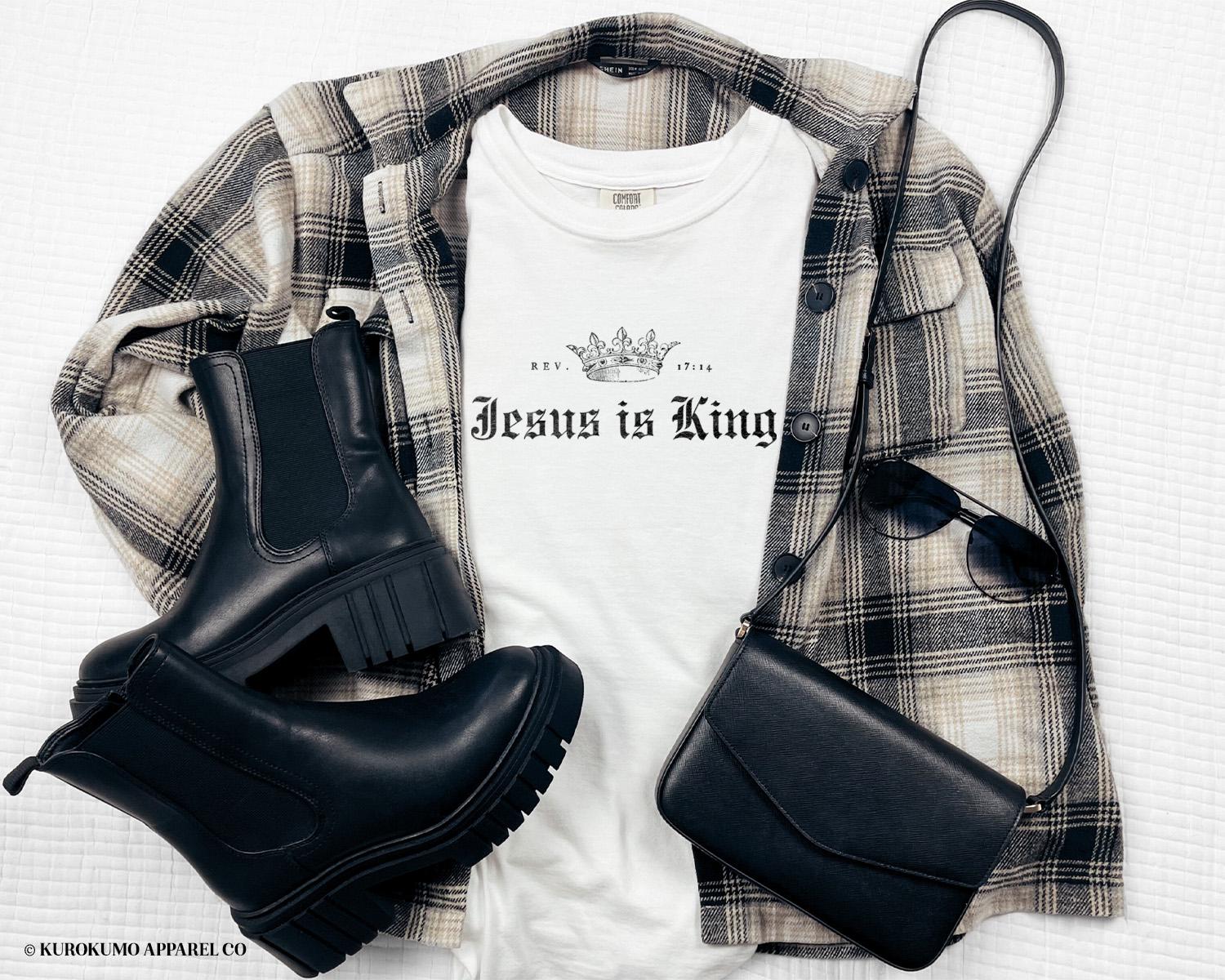 Jesus is King Bible Verse Tshirt Lord of Lords Scripture Shirt Vintage ...