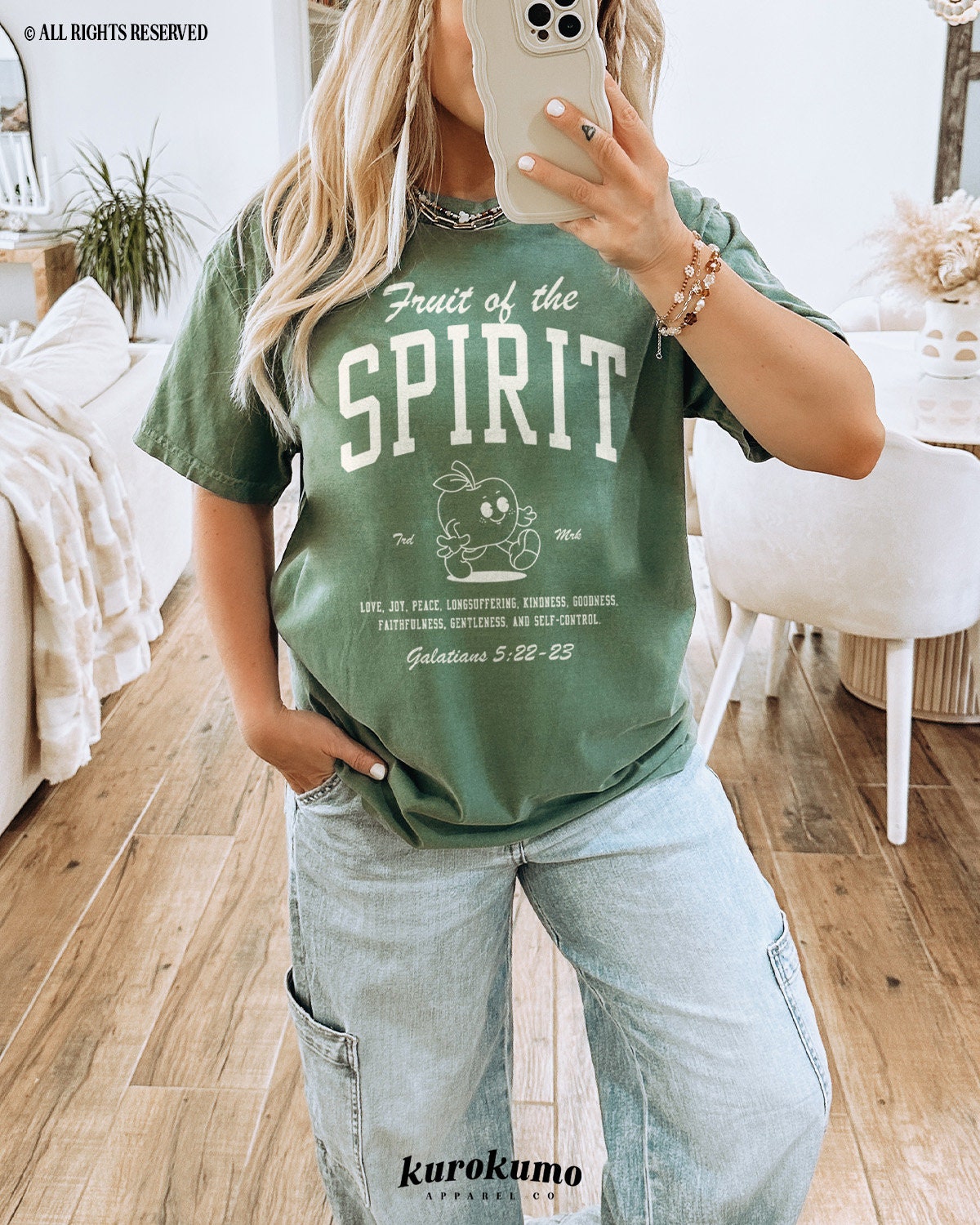 Fruit of the Spirit Bible Verse Tshirt Retro Faith Based Clothing ...