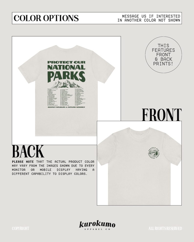 National Parks Tshirt Park Ranger Aesthetic Retro Mountain Graphic Tee Granola Girl Environmental Camping Clothes Forestcore Indie Clothing Vintage White