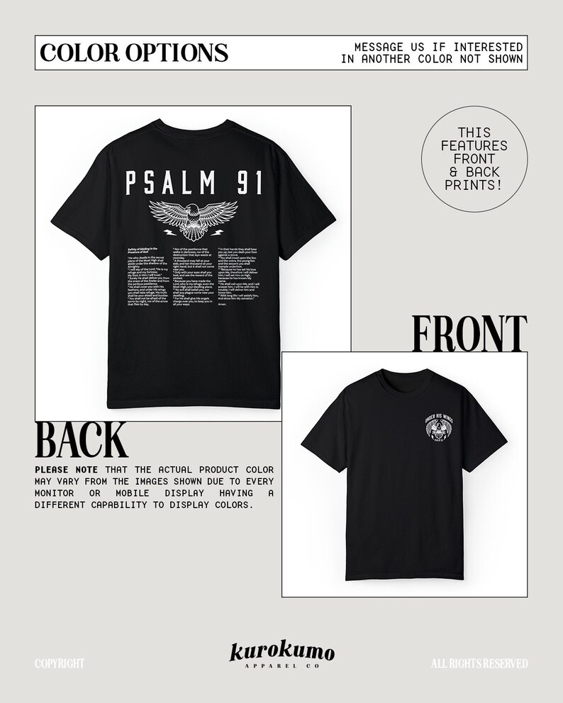 Psalm 91 Bible Verse Shirt Christian Shirts for Men Vintage Faith Based Clothing 90s Rock N Roll Aesthetic Shirt Eagle Indie Graphic Tee Black