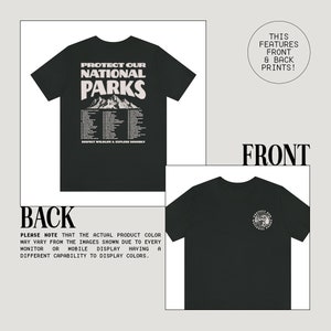 National Parks Tshirt Park Ranger Aesthetic Retro Mountain Graphic Tee Granola Girl Environmental Camping Clothes Forestcore Indie Clothing Vintage Black