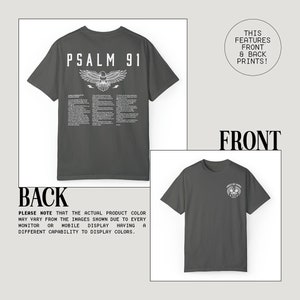 Psalm 91 Bible Verse Shirt Christian Shirts for Men Vintage Faith Based Clothing 90s Rock N Roll Aesthetic Shirt Eagle Indie Graphic Tee Pepper