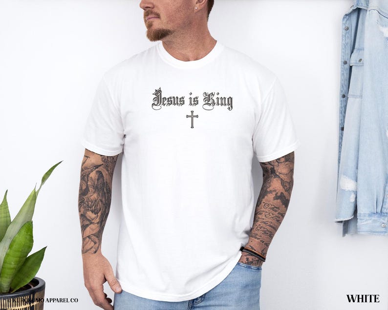 Seek First the Kingdom of God Bible Verse Tshirt Matthew 6:33 Gospel Shirt Jesus is King Christian T Shirt Vintage Style Church Clothes image 9
